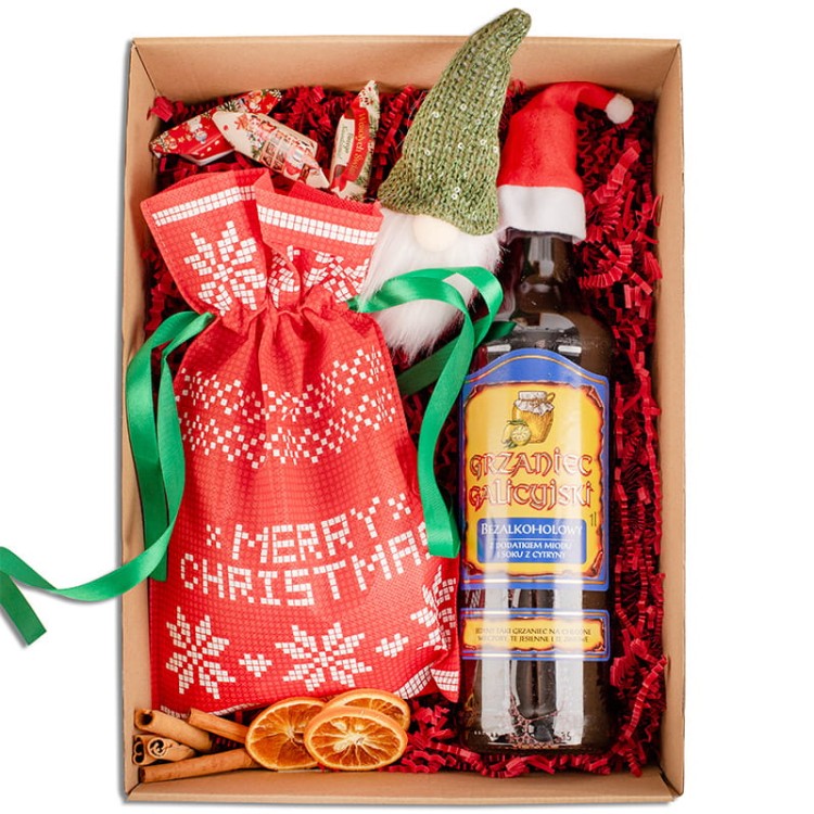 Gotowy prezent na Boże Narodzenie z regionalnym grzańcem i skrzatem