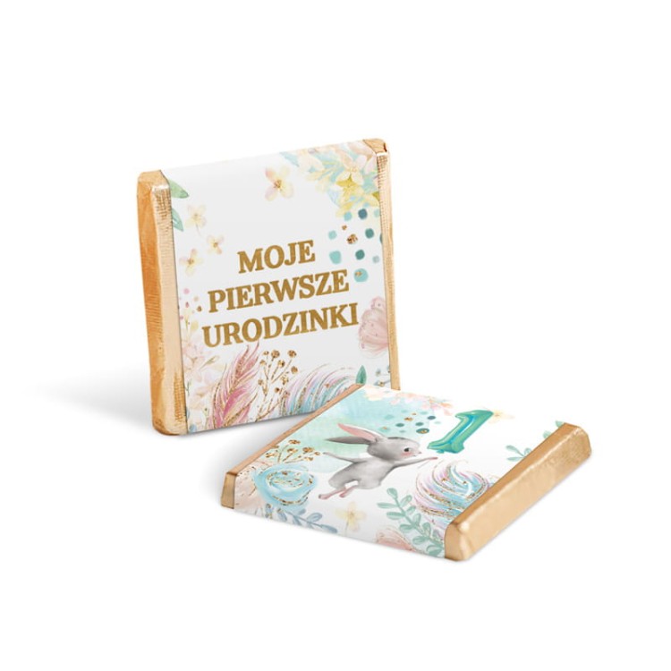 Słodkie upominki na pierwsze urodziny dziecka w formie mini czekoladek