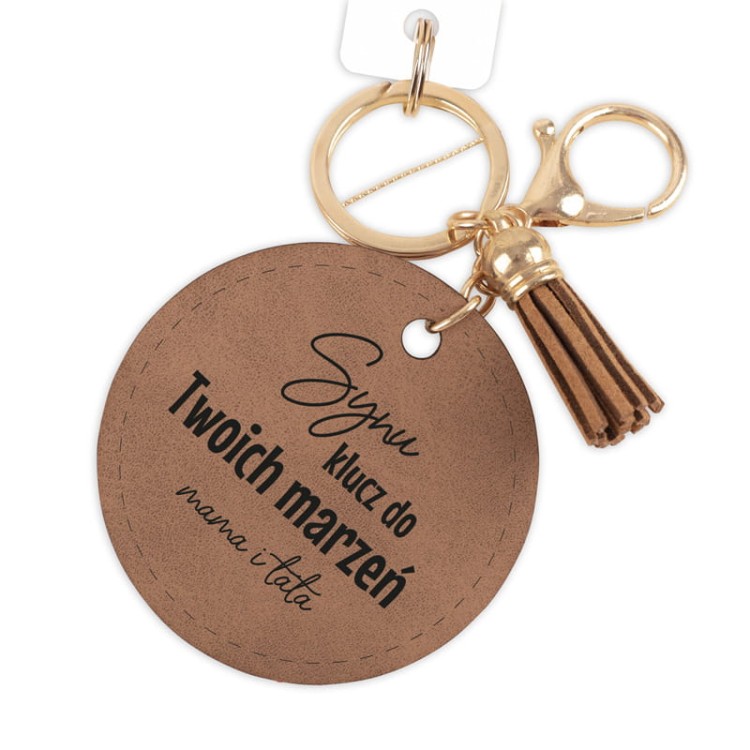 Stylowy brelok skórzany to praktyczny i wzruszający prezent dla syna.