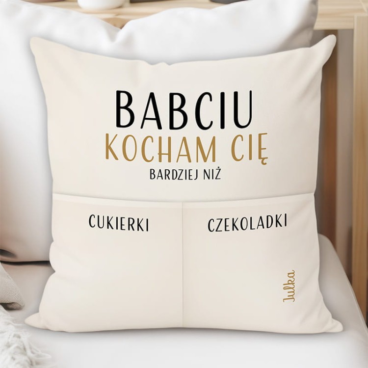 Praktyczny prezent dla babci z personalizacją imion wnucząt.