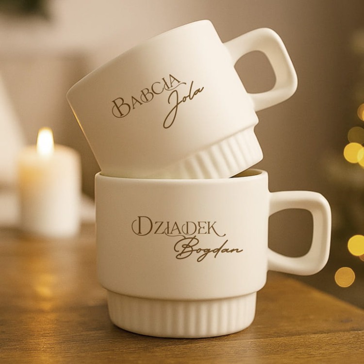 Personalizowany kubek z imieniem dla Babci i Dziadka jako prezent