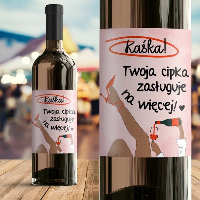 ETYKIETA na wino prezent na rozstanie rozwód dla świeżo upieczonej singielki