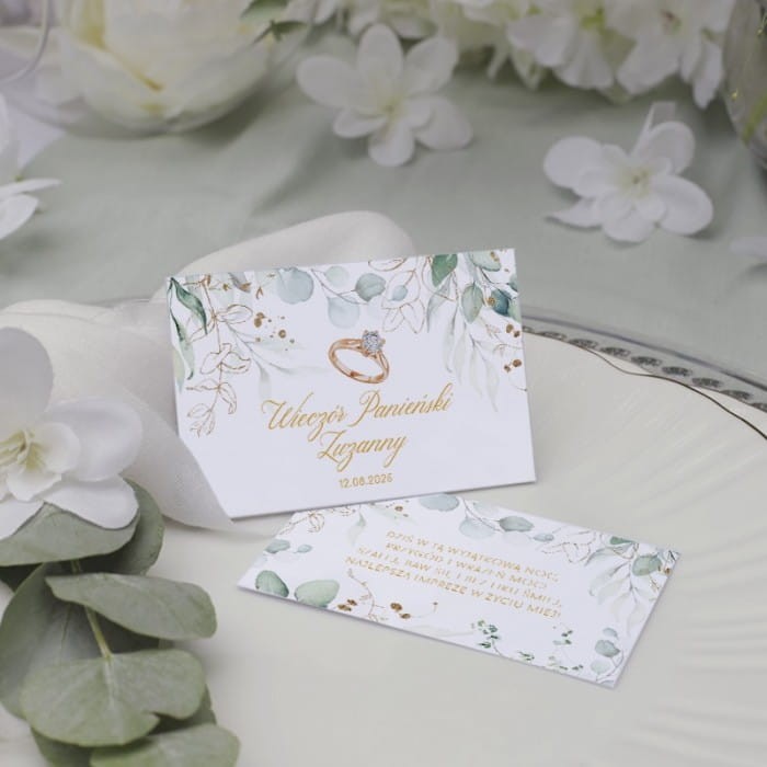 BILECIKI dodatek do prezentu Pierścionek Zaręczynowy 10szt