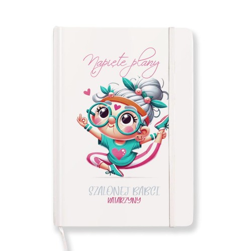 Notatnik w formacie A5 z twardą okładką idealny na prezent na Dzień Babci.