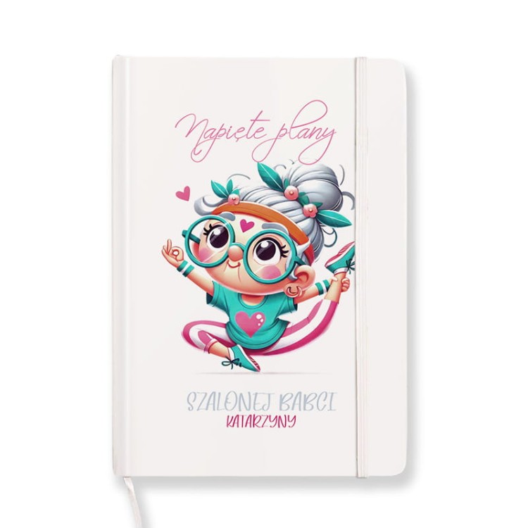 Notatnik w formacie A5 z twardą okładką idealny na prezent na Dzień Babci.