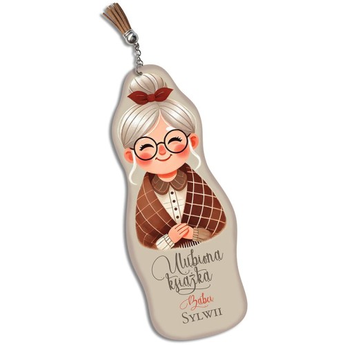 Zakładka z napisem „Ulubiona książka Babci” jako prezent na Dzień Babci.