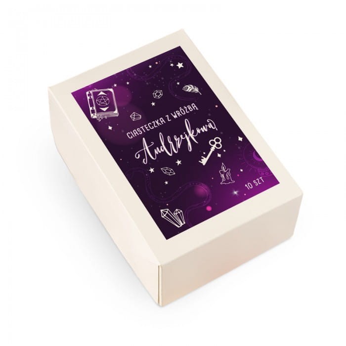 CIASTECZKA z wróżbą andrzejkową w pudełku MIX kolorów 10szt