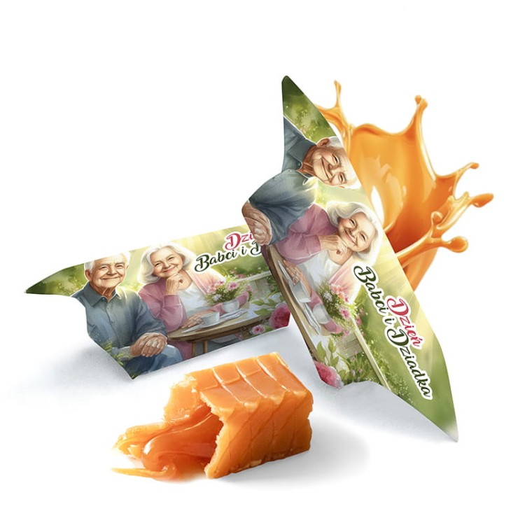 Słodki prezent dla babci i dziadka z ilustracją seniorów