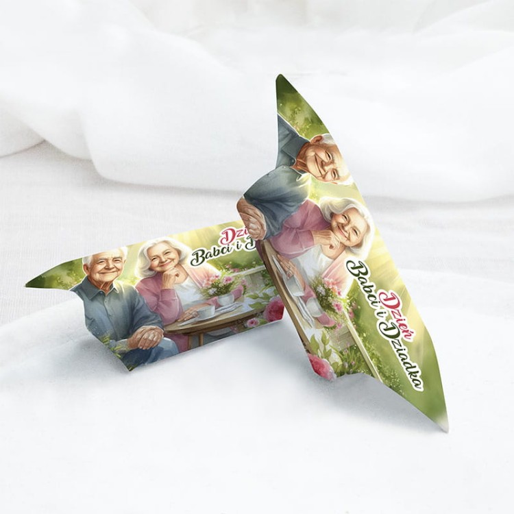 Krówki z życzeniami na Dzień Babci i Dziadka w wersji 1 kg