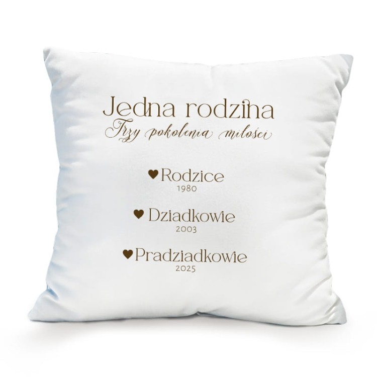 Personalizowana poduszka dla pradziadków.