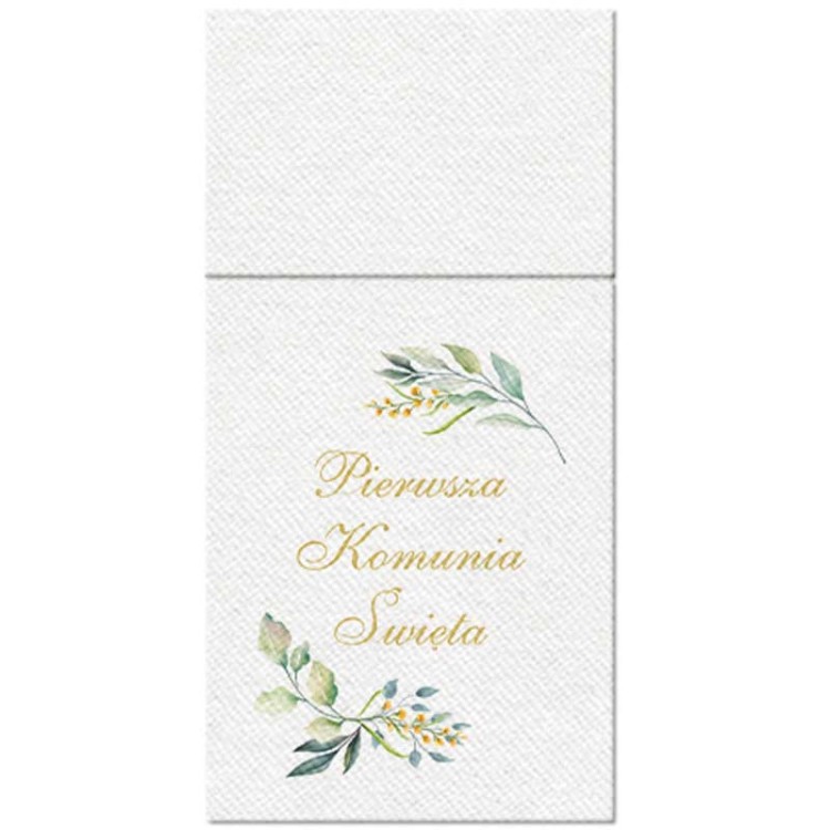 Dekoracyjne kieszonki na sztućce na uroczystość Pierwszej Komunii