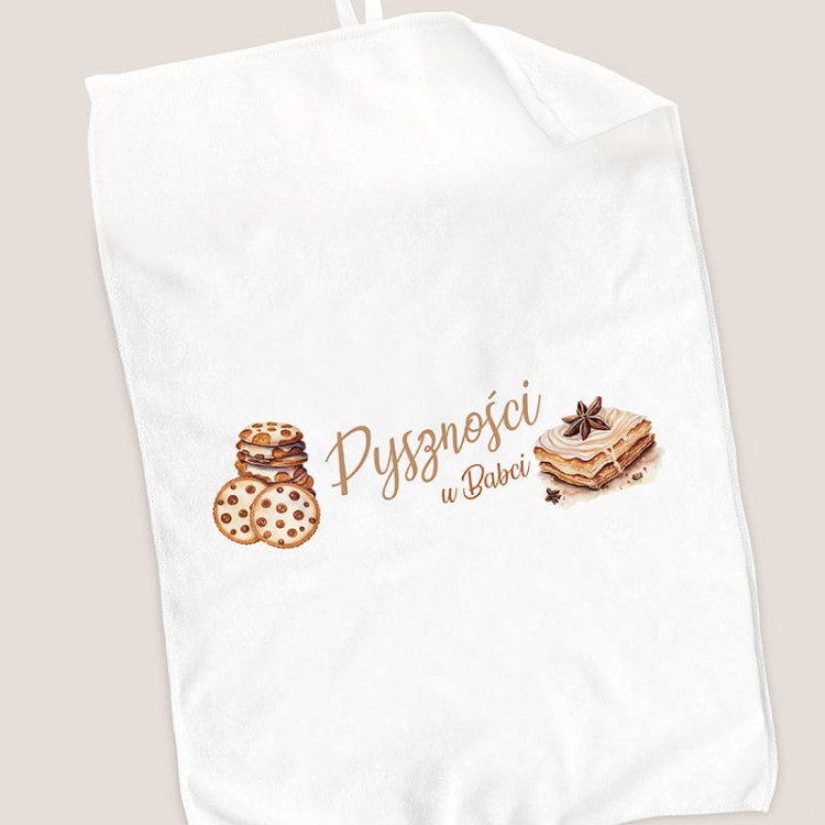 Ręcznik w zestawie prezentowym dla babci.