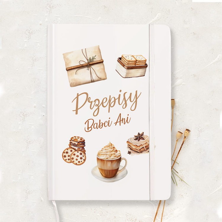 Zestaw prezentowy z personalizowanym fartuszkiem i notesem dla babci.