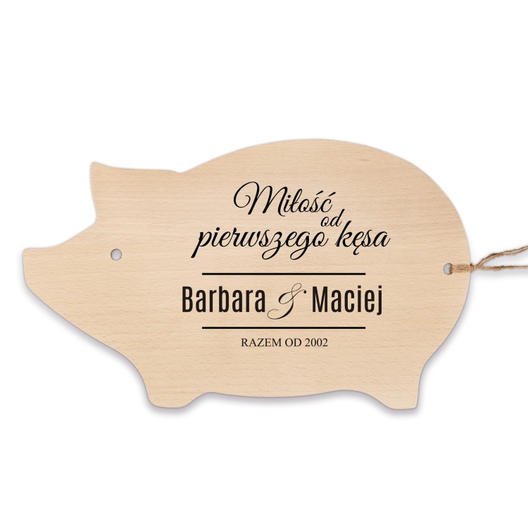 Personalizowana deska z imionami i datą dla małżonków