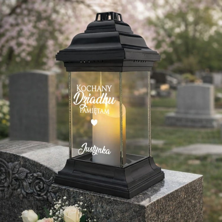 Znicz personalizowany dla dziadka.