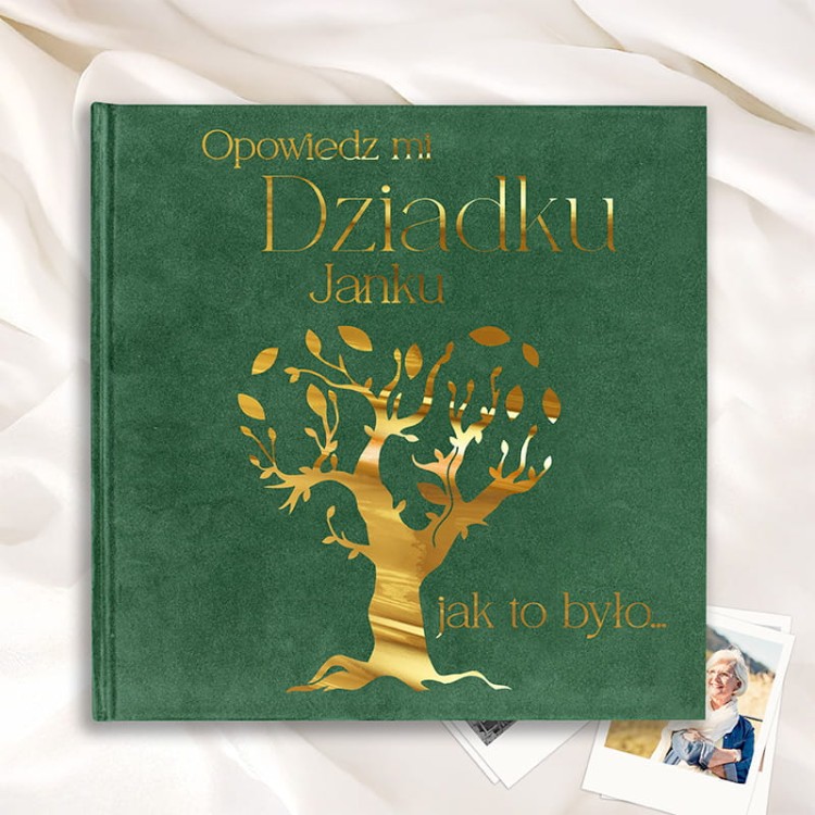Personalizowany album dla dziadka do wypełnienia na Dzień Dziadka.