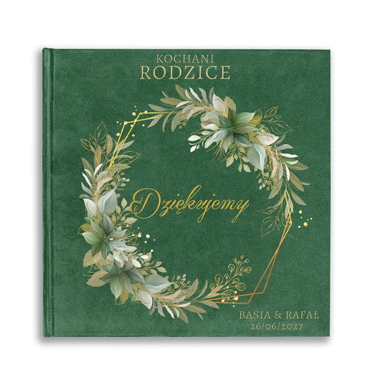 Welurowy album dla rodziców z personalizacją