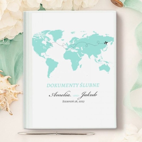 TECZKA na dokumenty ślubne Podróż Poślubna