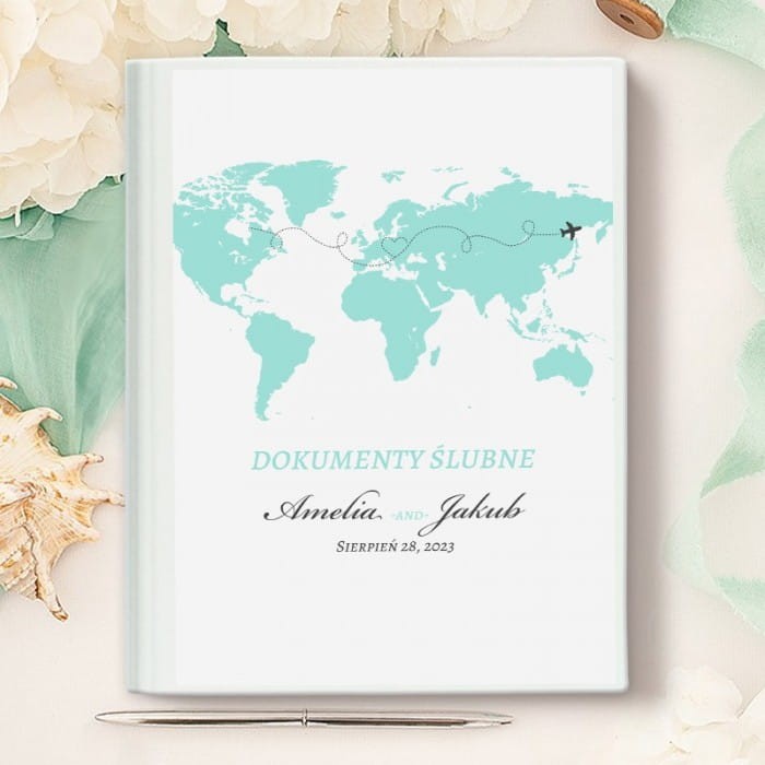 TECZKA na dokumenty ślubne Podróż Poślubna