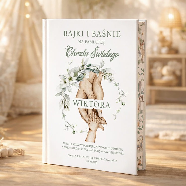 Bajki na chrzest swiety grafika z dlonmi