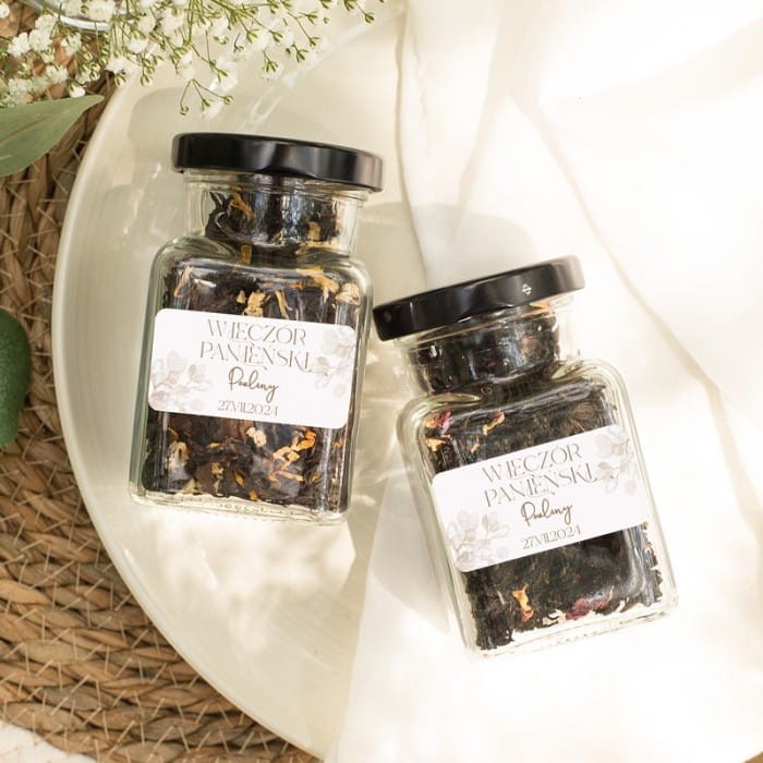HERBATA smakowa w słoiku Wieczór Panieński w plenerze (+etykieta)