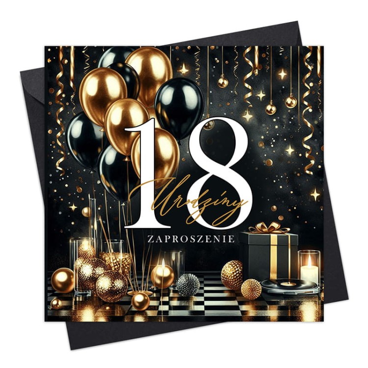 Zaproszenia na osiemnastkę do uzupełnienia informacji.