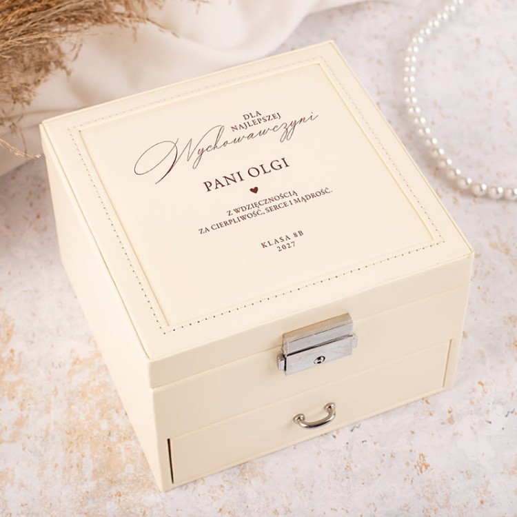 Szkatułka na biżuterię prezent dla wychowawczyni.