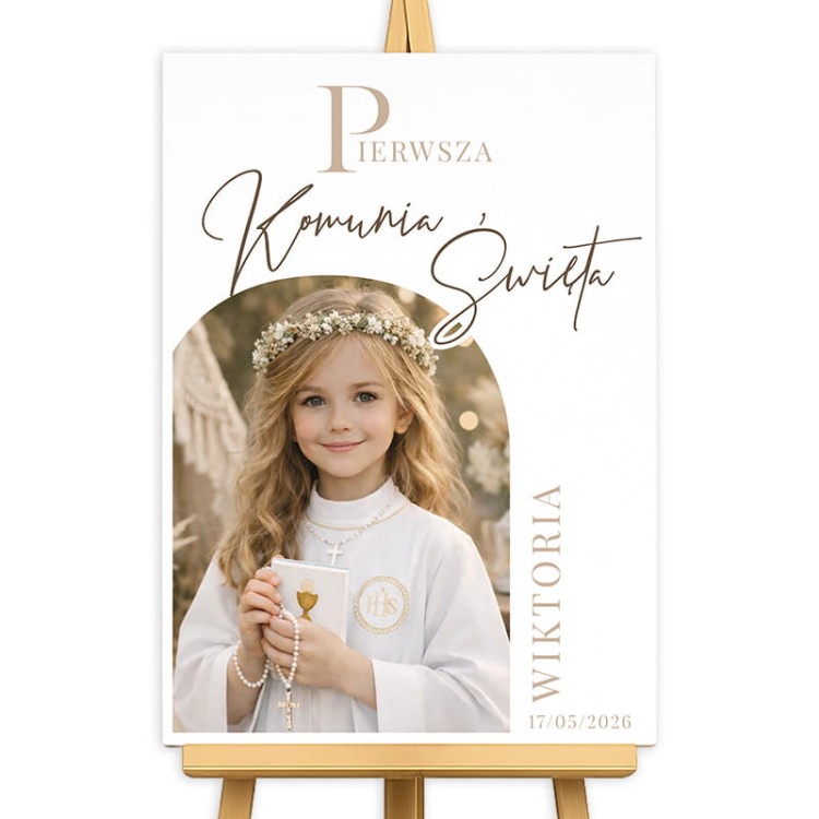 Personalizowany plakat ze zdjęciem dziecka.