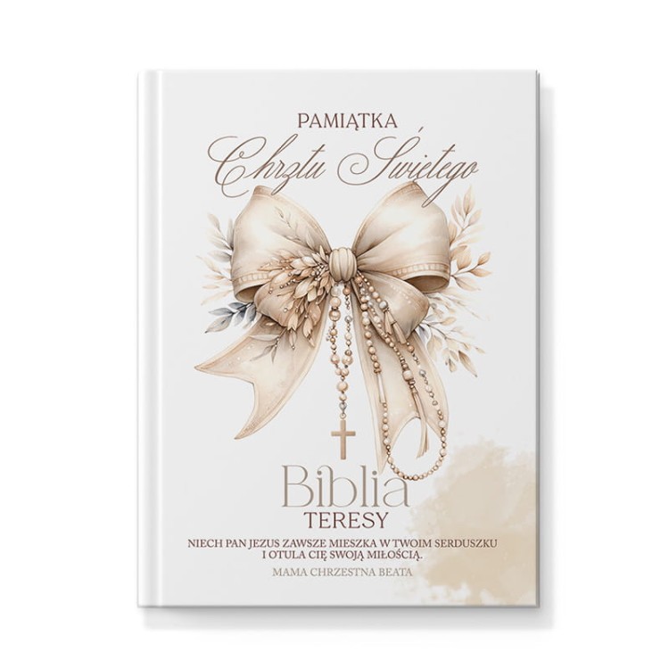 Personalizowana biblia na Chrzest Święty.