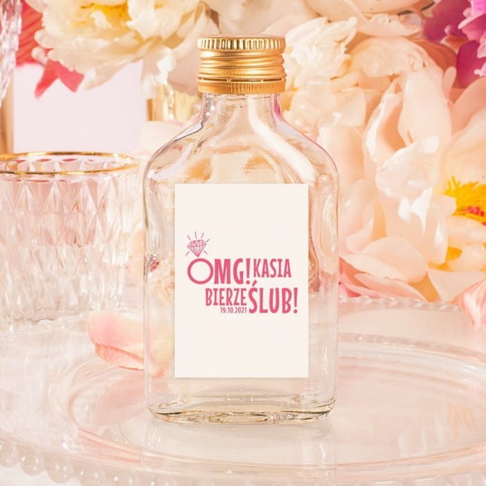 BUTELECZKA na alkohol dla dziewczyn OMG! (+etykieta)