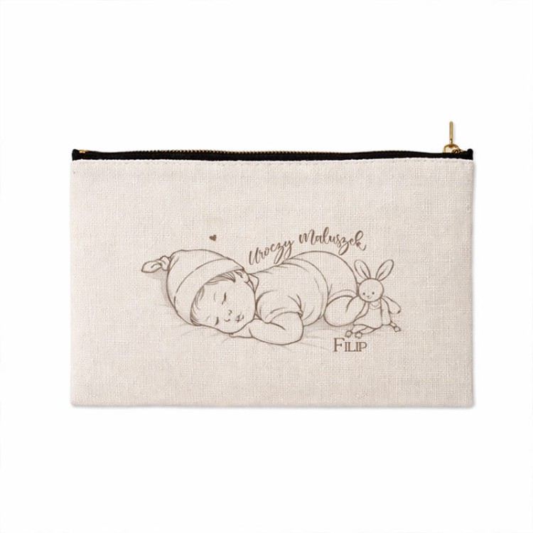 Personalizowana kosmetyczka z imieniem dziecka. Prezent na narodziny dla dziecka.