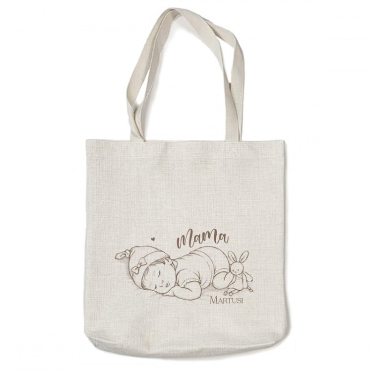 Płócienna personalizowana torba dla mamy.