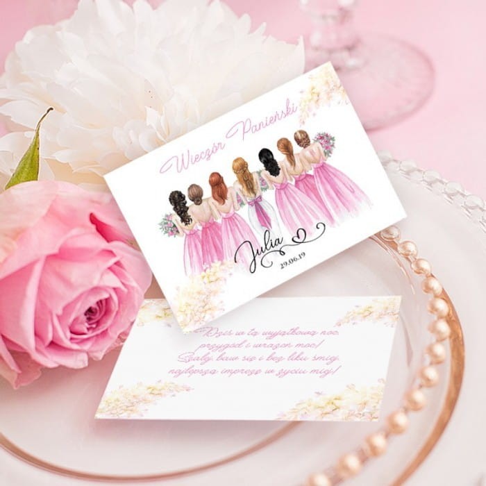 BILECIKI na Wieczór Panieński Przyjaciółki personalizowane 10szt