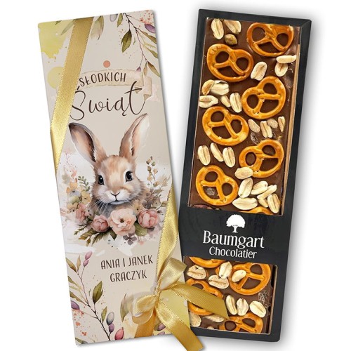 Duża wielkanocna czekolada z personalizacją.