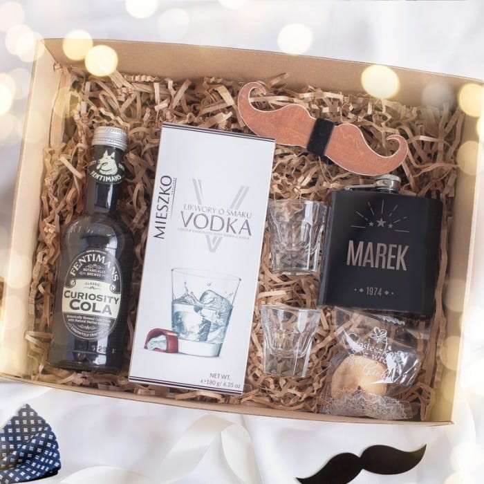ZESTAW upominkowy gift box  na kawalerski dla pana młodego świadka