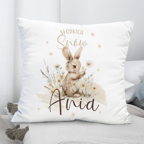 Poduszka z zajączkiem. Uroczy prezent na Wielkanoc.