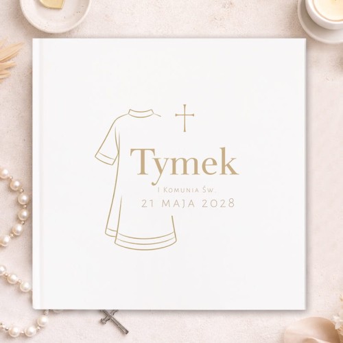 Personalizowana księga gości z Komunii.
