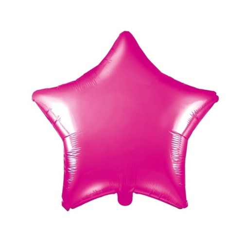 BALON foliowy Gwiazda 48cm CIEMNORÓŻOWY