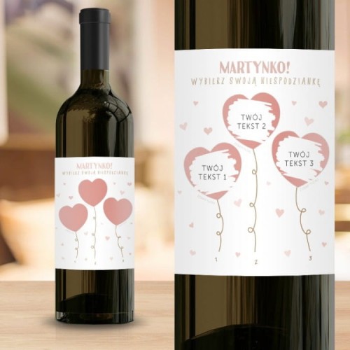 ETYKIETA ze zdrapkami na butelkę alkoholu Prezent niespodzianka