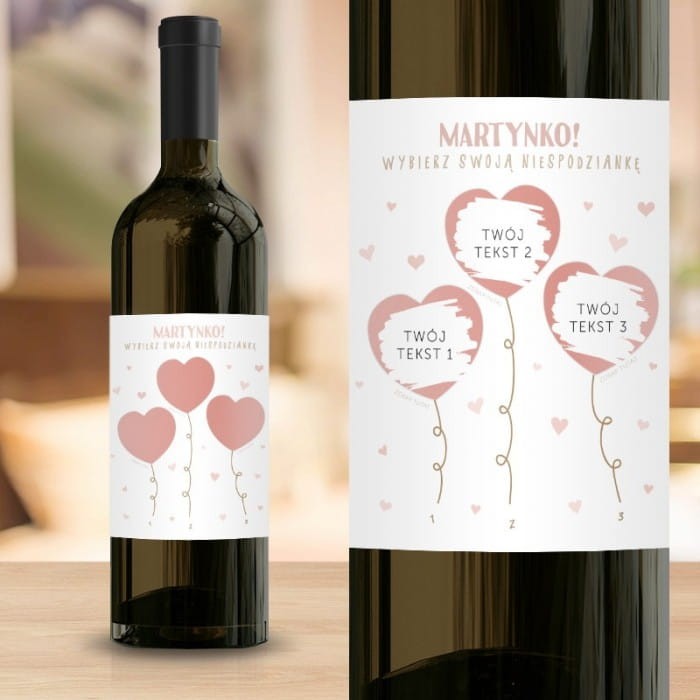 ETYKIETA ze zdrapkami na butelkę alkoholu Prezent niespodzianka