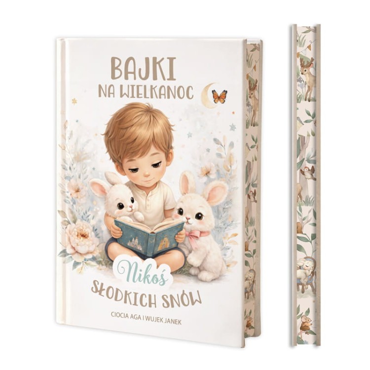 Bajki da chłopca z barwionymi brzegami i personalizacją.