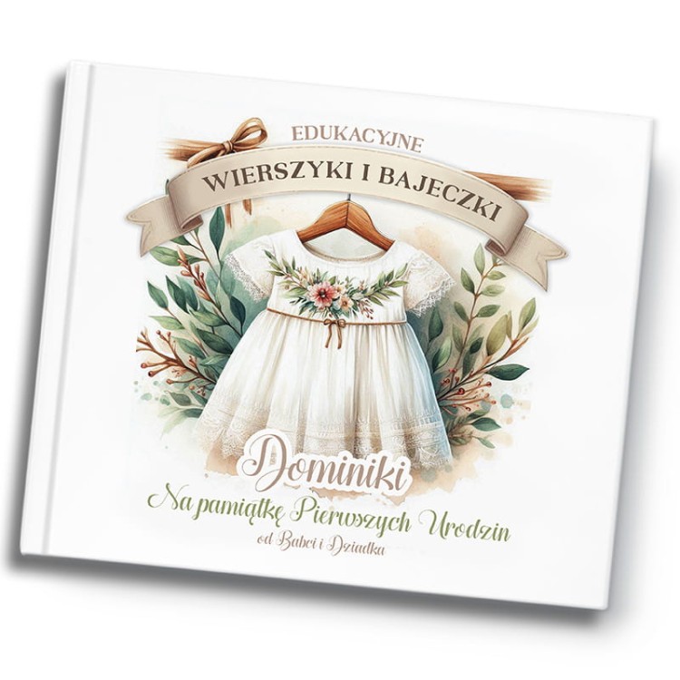Personalizowana książka z bajkami i wierszami z imieniem na okładce.
