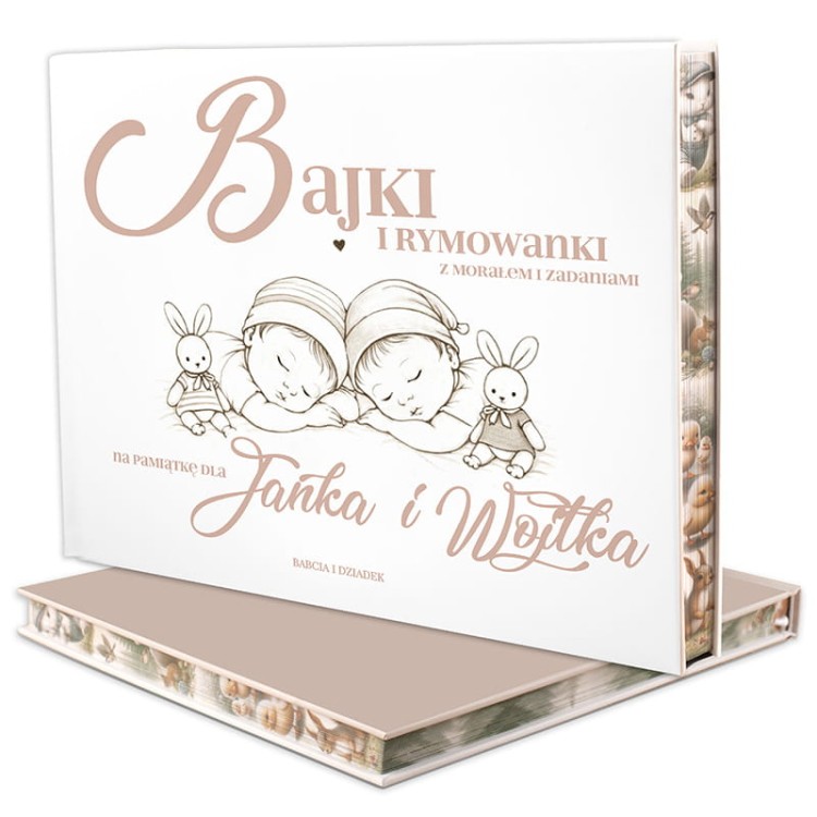 Personalizowana książka z barwionymi brzegami.