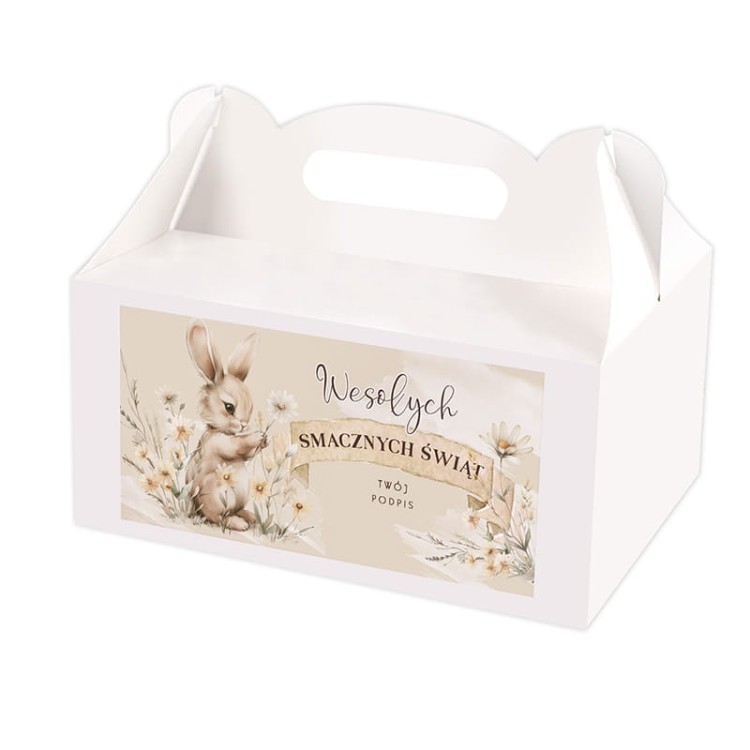 Personalizowane pudełko na ciasto z rączką.