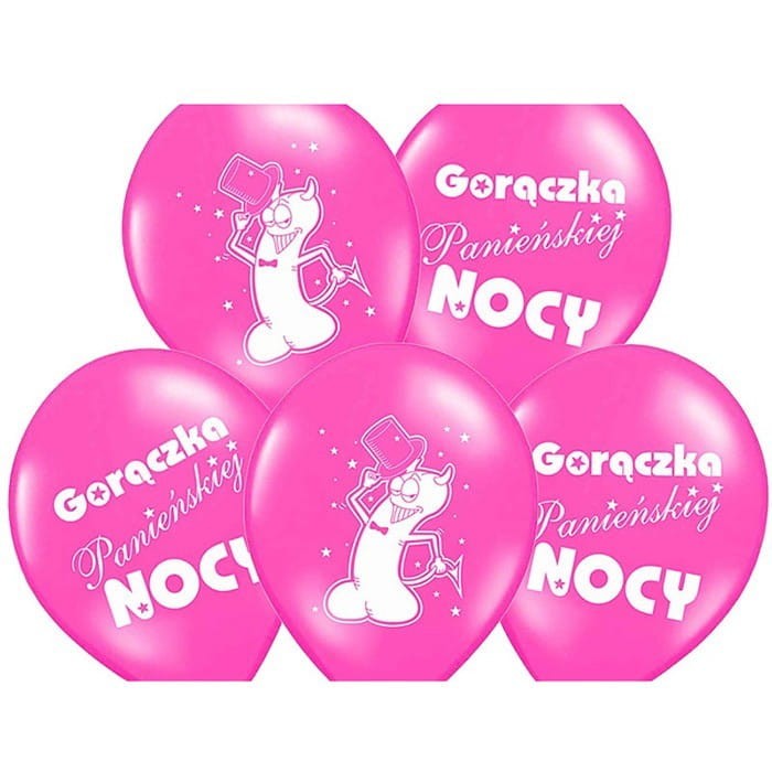 BALONY Gorączka Panieńskiej Nocy różowe 30cm 6szt
