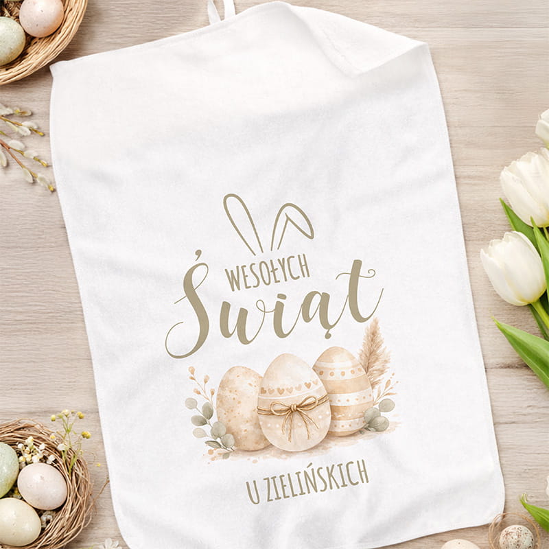 ŚCIERKA Kuchenna Personalizowana Ręcznik do Kuchni na Wielkanoc