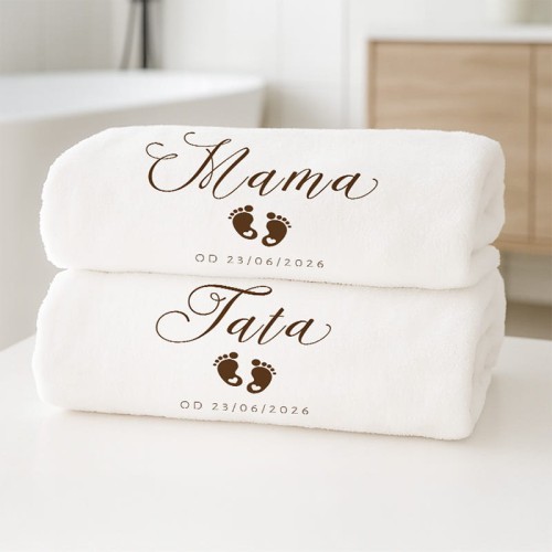 Komplet ręczników dla rodziców.