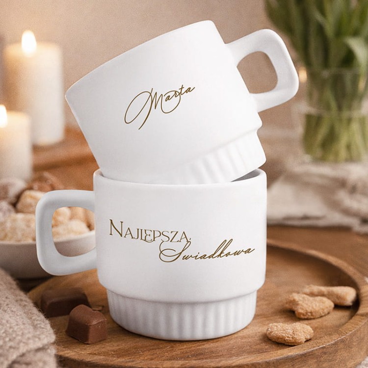 Personalizowany kubek dla świadkowej.