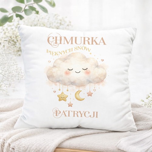 Poduszka z chmurką na urodzinki.