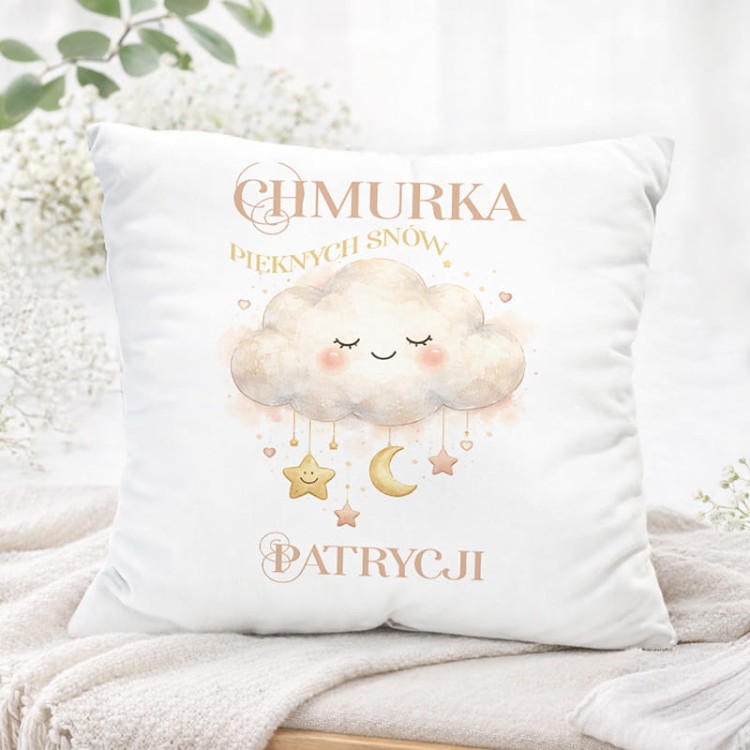 Poduszka z chmurką na urodzinki.